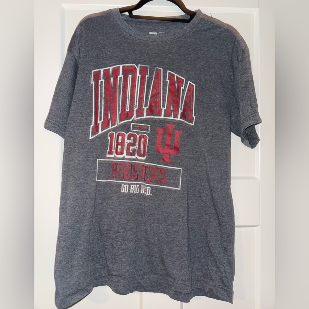Russell Athletic Indiana University Gray and Red Tee